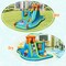 Inflatable Slide Bouncer With Pool Basketball Hoop Climb Bounce 3-10 Years Blue Orange Yellow